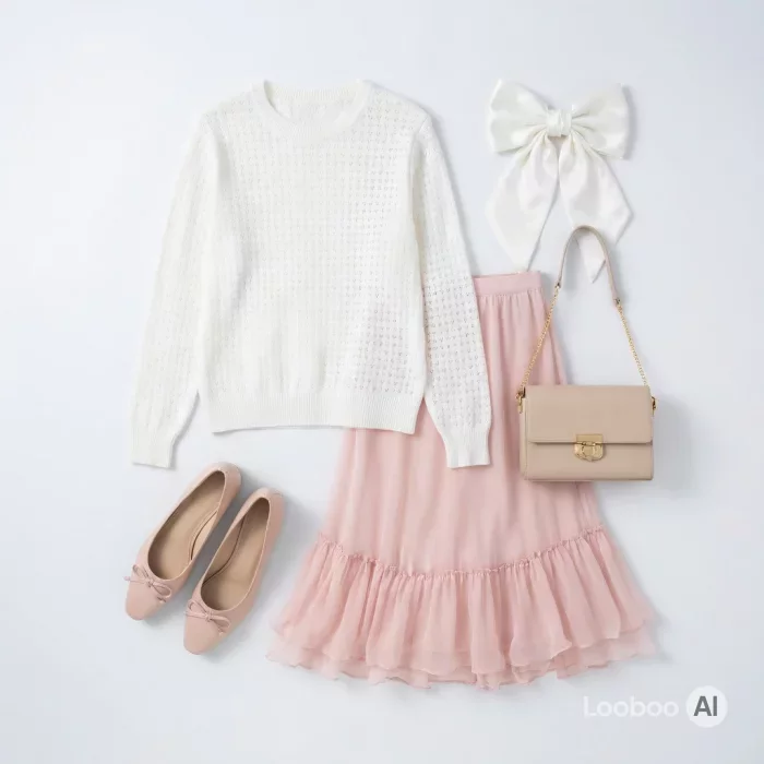 Coquette Romantic Pastel Outfit
