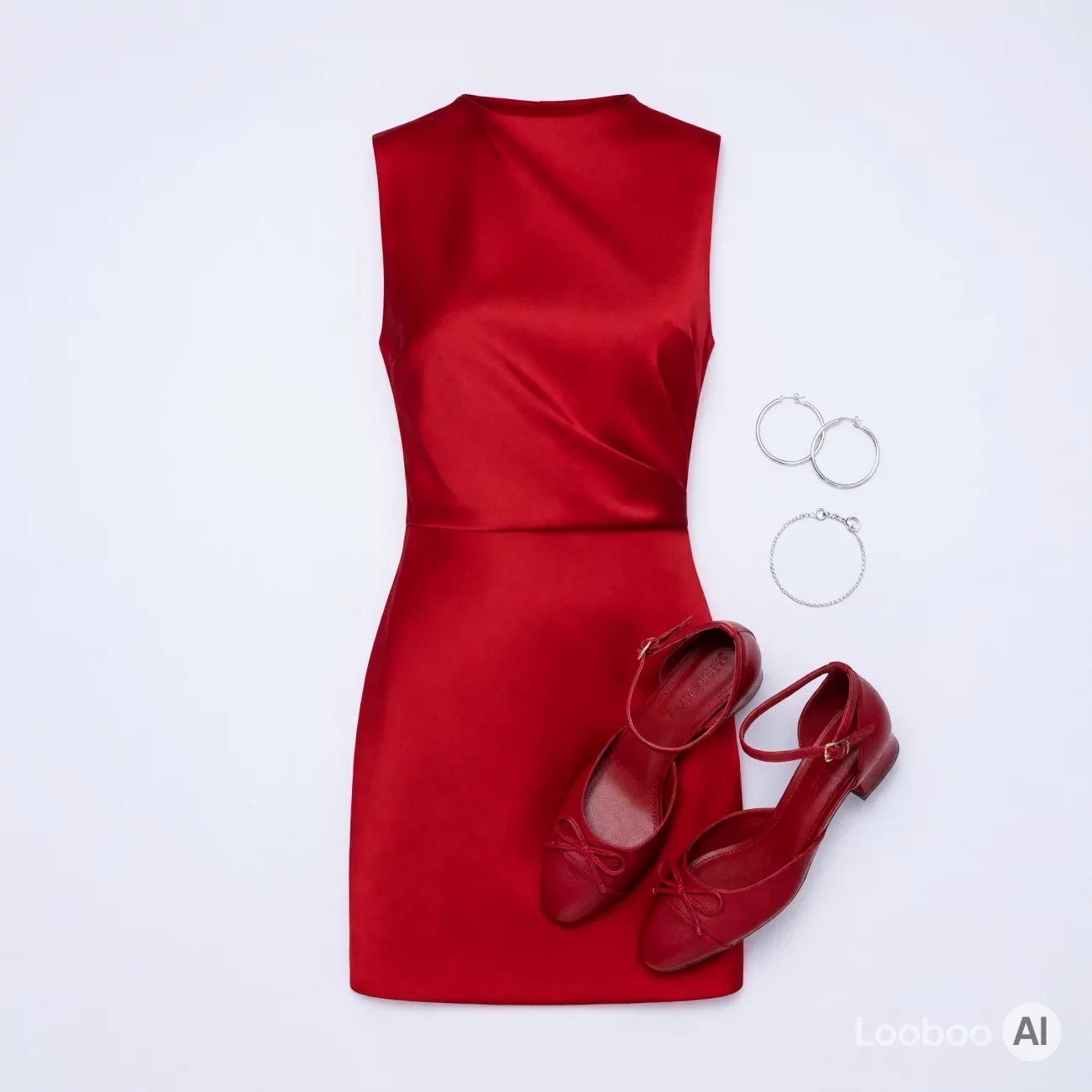 Red Satin Mini Dress
