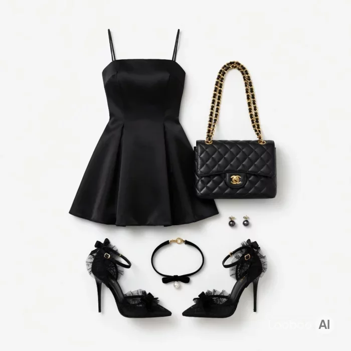 Coquette Black Bow Mini Dress for Romantic Nights