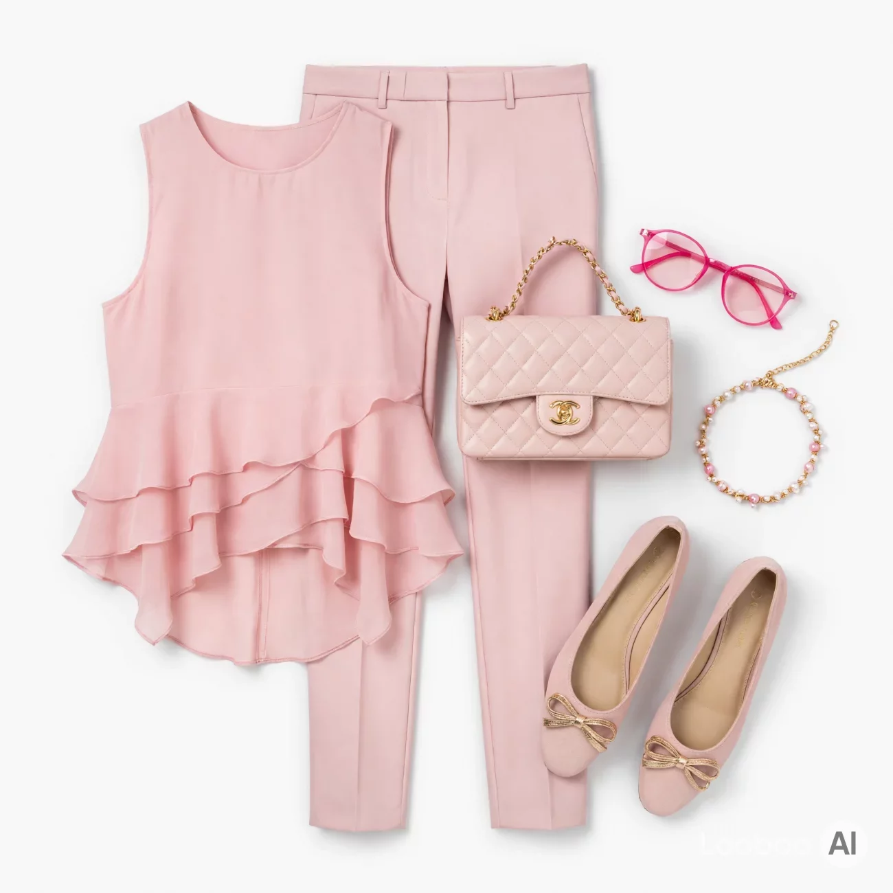 Blush Pink Layered Casual Look