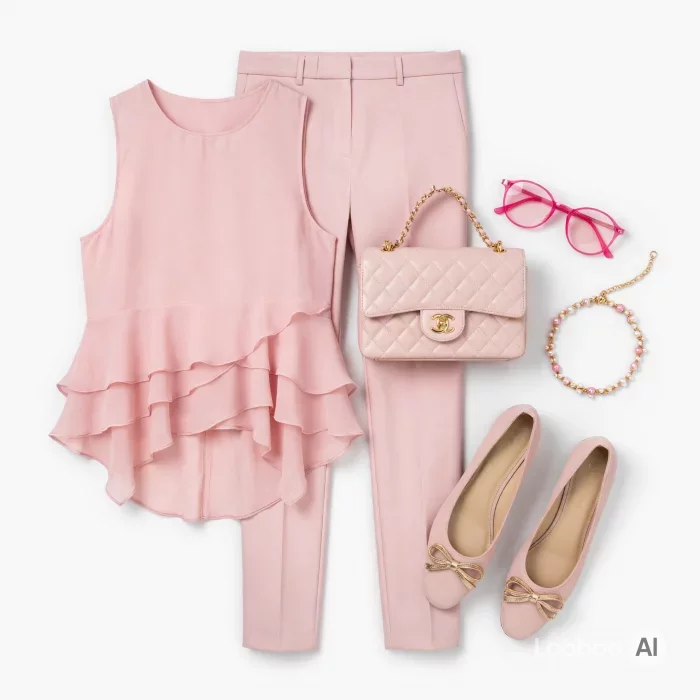 Blush Pink Layered Casual Look