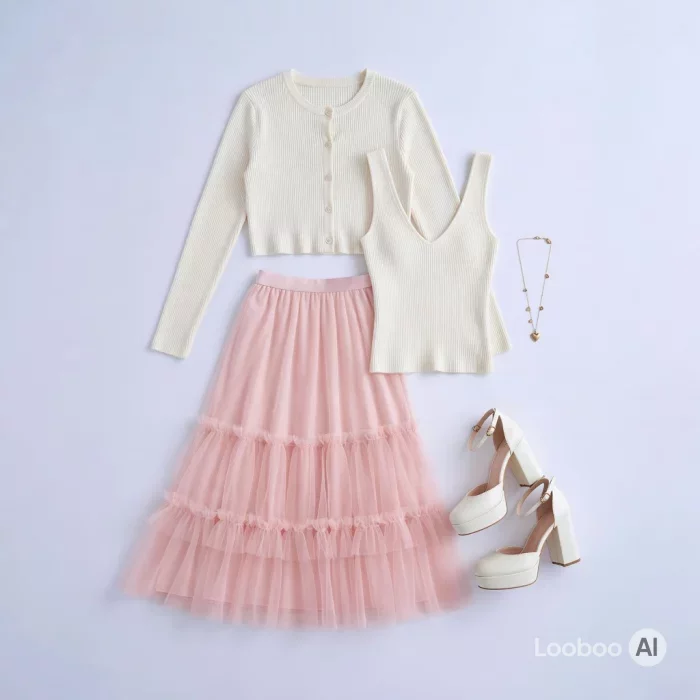 Dreamy Pastel Galentine's Brunch Ensemble