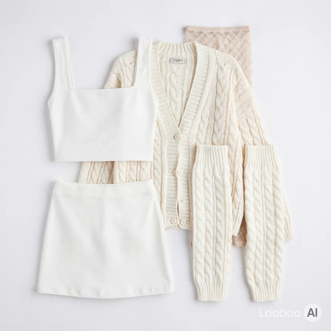 Cozy White Knit Ensemble 50