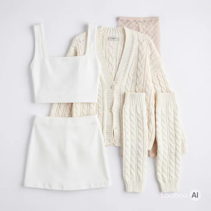 Cozy White Knit Ensemble