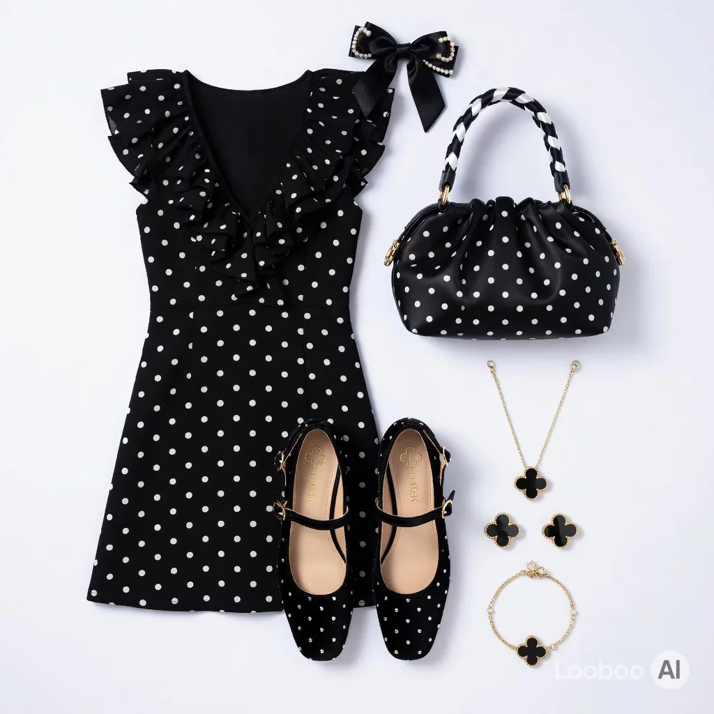 Volant a Pois e Fiocchi Coquette 🎀 40