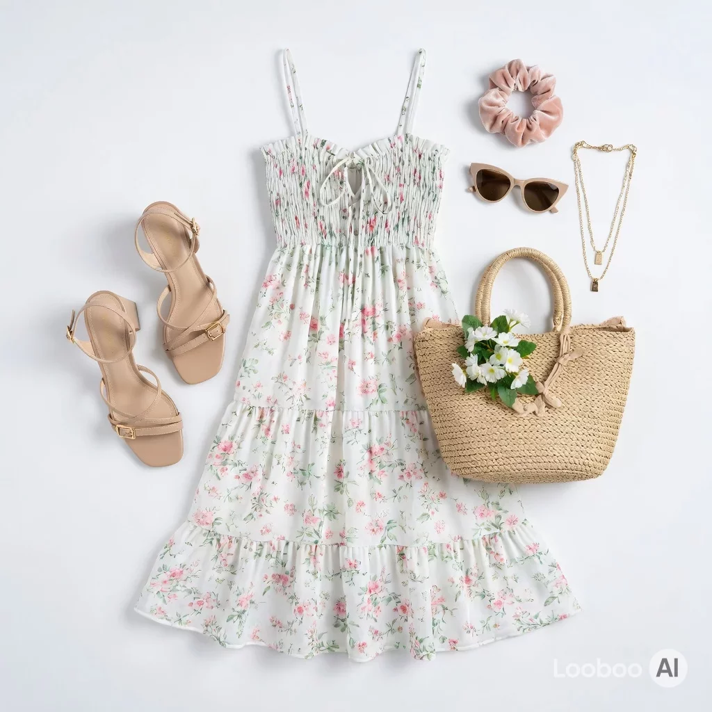 Blush Floral Summer Whimsy 🌸☀️