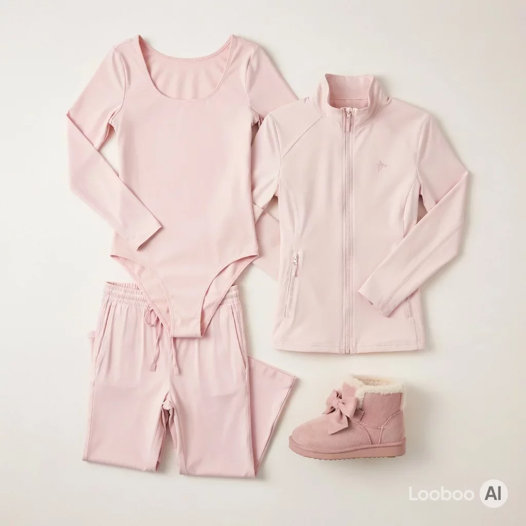 Pastellrosa Athleisure-Set 30