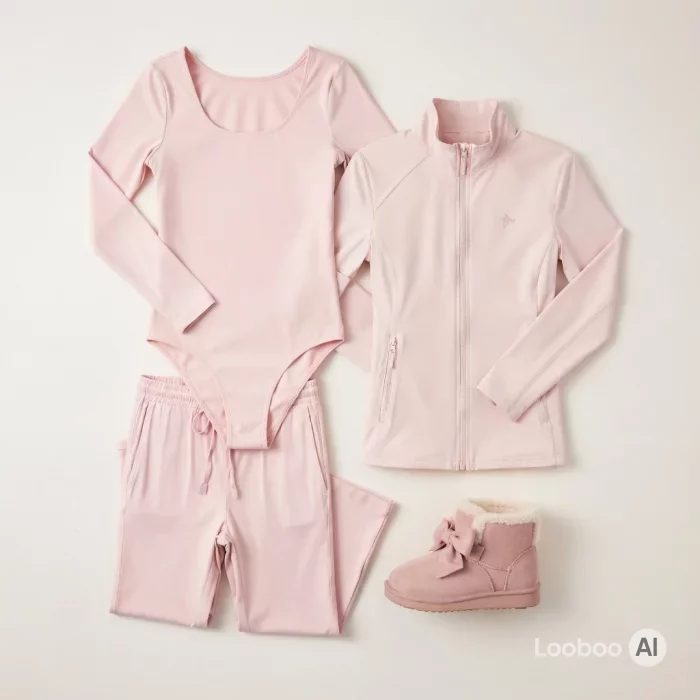 Pastellrosa Athleisure-Set 30