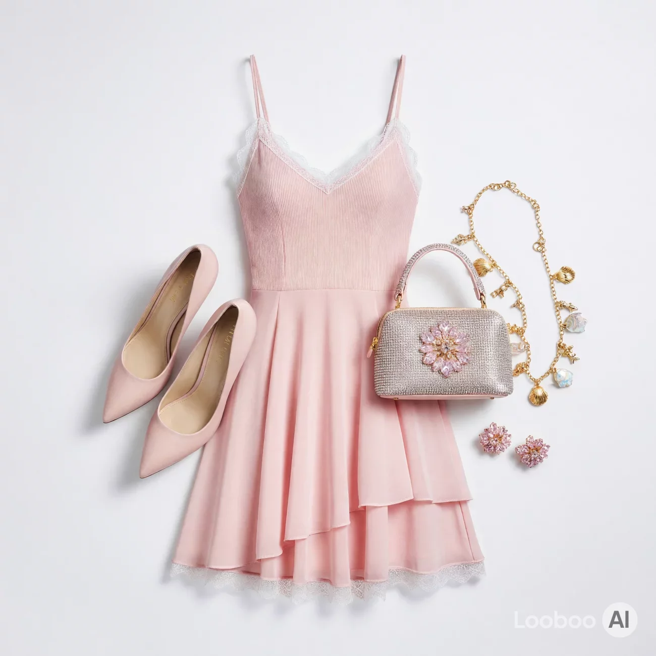 Conjunto Coquette Rosa Blush Caprichoso