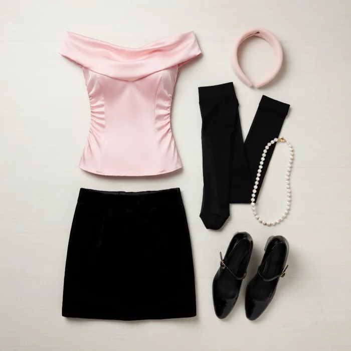 Coquette Pink Off-Shoulder Look 240