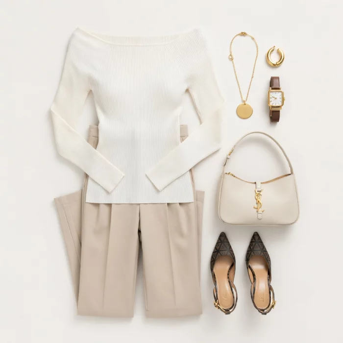 Quiet Luxury Neutral Look 20